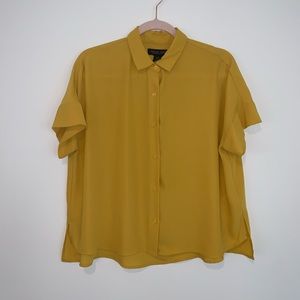 Rachel Zoe Yellow Button Up Blouse